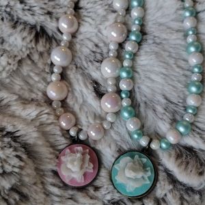 Set of 2 Handmade Vintage Inspired Necklaces